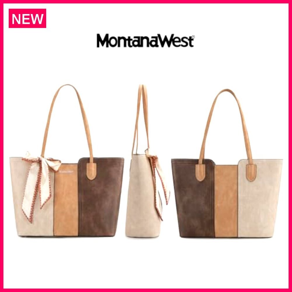 Medium Vegan Leather Tote Bag with Top Handle and Zipper Closure - Picture 4 of 8